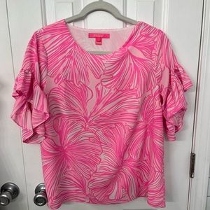 Lilly Pulitzer Darlah Top in Prosecco Pink Size Small NWT
